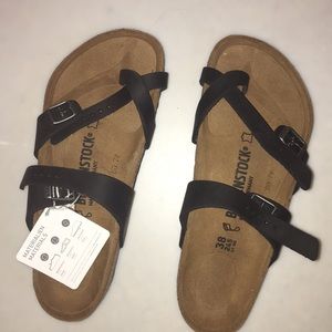 Birkenstock Mayari Oiled Leather Black Sandal